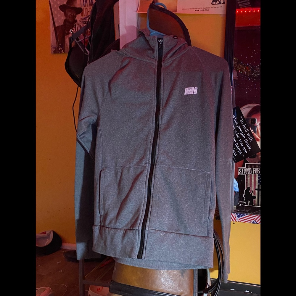 Grey zip up